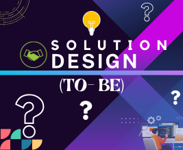 Solution design is related to software architecture, business processes, or systems integration.